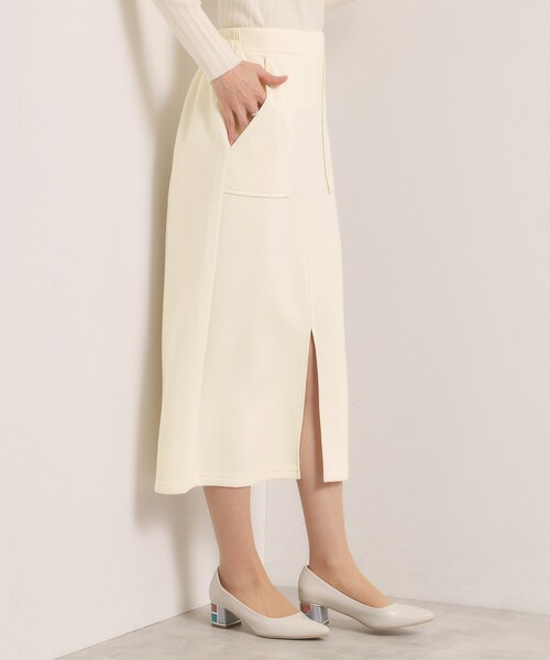 ITS'DEMO（イッツデモ）の「【洗濯機OK／花粉防止】ダンボールタイトスカート（スカート・レディース・ブラック/アイボリー/ナチュラル・00）」の5枚目の写真