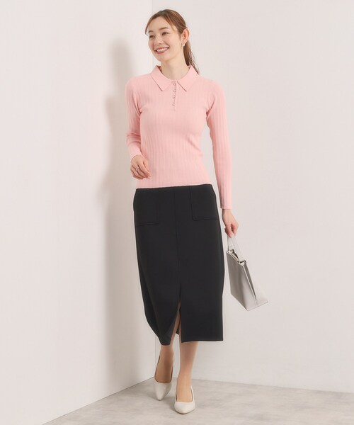 ITS'DEMO（イッツデモ）の「【洗濯機OK／花粉防止】ダンボールタイトスカート（スカート・レディース・ブラック/アイボリー/ナチュラル・00）」の10枚目の写真