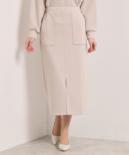 ITS'DEMO（イッツデモ）の「【洗濯機OK／花粉防止】ダンボールタイトスカート（スカート・レディース・ブラック/アイボリー/ナチュラル・00）」の17枚目の写真