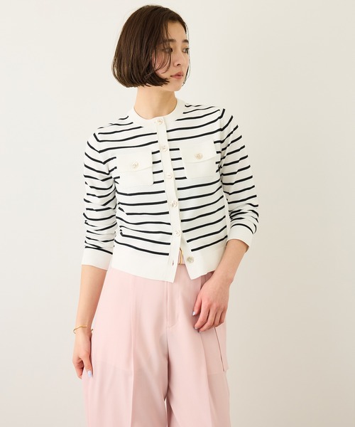 ROPE'（ロペ）の「ポケットディテールニットカーディガン/イージーケア（カーディガン/ボレロ・レディース・ネイビー/ホワイト系その他3/ブラウン/レッド・FREE）」の5枚目の写真