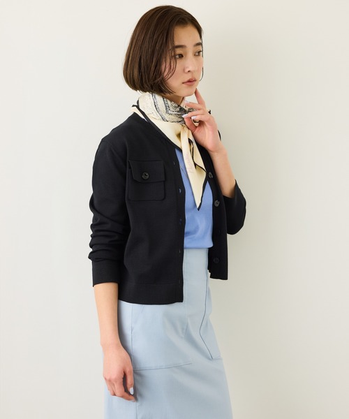 ROPE'（ロペ）の「ポケットディテールニットカーディガン/イージーケア（カーディガン/ボレロ・レディース・ネイビー/ホワイト系その他3/ブラウン/レッド・FREE）」の13枚目の写真