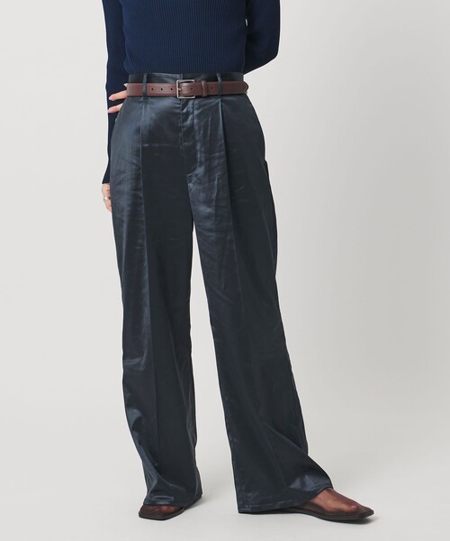 MARW UNITED ARROWS（マルゥ ユナイテッドアローズ）の「＜MARW UNITED ARROWS＞サテン ストレート パンツ（その他パンツ・レディース・モカ/ネイビー・38/36）」の6枚目の写真