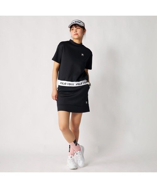 FILA GOLF(フィラゴルフ )の「FILA GOLF フィラゴルフ ゴルフウェア ダンボールニット 軽量 ストレッチ UVカット ミニ丈 スカート(スカート・レディース・ホワイト/ミント/イエロー/ブラック・S/M/L/LL/3L)」の5枚目の写真