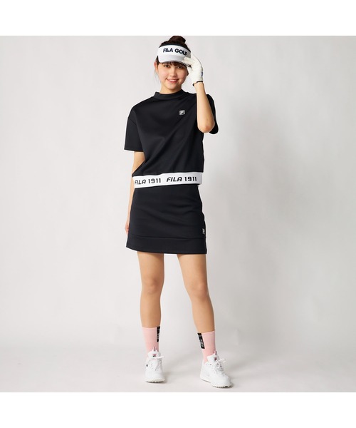 FILA GOLF(フィラゴルフ )の「FILA GOLF フィラゴルフ ゴルフウェア ダンボールニット 軽量 ストレッチ UVカット ミニ丈 スカート(スカート・レディース・ホワイト/ミント/イエロー/ブラック・S/M/L/LL/3L)」の6枚目の写真