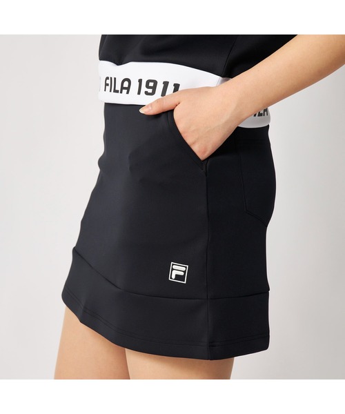 FILA GOLF(フィラゴルフ )の「FILA GOLF フィラゴルフ ゴルフウェア ダンボールニット 軽量 ストレッチ UVカット ミニ丈 スカート(スカート・レディース・ホワイト/ミント/イエロー/ブラック・S/M/L/LL/3L)」の11枚目の写真