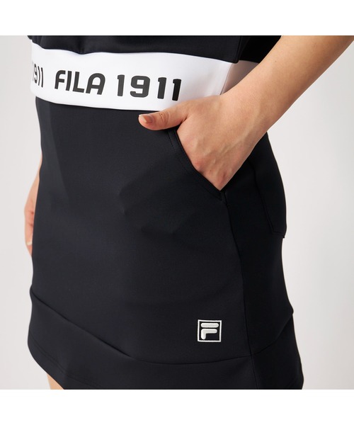 FILA GOLF(フィラゴルフ )の「FILA GOLF フィラゴルフ ゴルフウェア ダンボールニット 軽量 ストレッチ UVカット ミニ丈 スカート(スカート・レディース・ホワイト/ミント/イエロー/ブラック・S/M/L/LL/3L)」の13枚目の写真