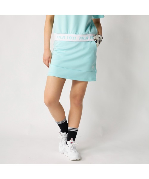 FILA GOLF(フィラゴルフ )の「FILA GOLF フィラゴルフ ゴルフウェア ダンボールニット 軽量 ストレッチ UVカット ミニ丈 スカート(スカート・レディース・ホワイト/ミント/イエロー/ブラック・S/M/L/LL/3L)」の20枚目の写真