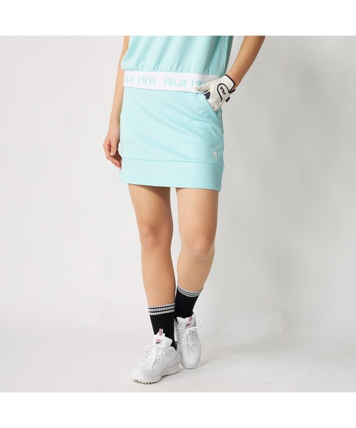 FILA GOLF(フィラゴルフ )の「FILA GOLF フィラゴルフ ゴルフウェア ダンボールニット 軽量 ストレッチ UVカット ミニ丈 スカート(スカート・レディース・ホワイト/ミント/イエロー/ブラック・S/M/L/LL/3L)」の21枚目の写真