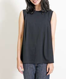 Belta attrice（ベルタアトリーチェ）の「タックデザイン ノースリーブTシャツ レディース トップス フレンチスリーブ カットソー（タンクトップ）」