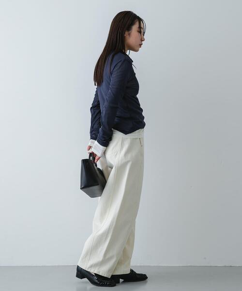 SENSE OF PLACE by URBAN RESEARCH（センスオブプレイスバイアーバンリサーチ）の「シアーレイヤードカットポロシャツ（その他トップス・レディース・ベージュ/ネイビー/ブラック・ONE）」の15枚目の写真