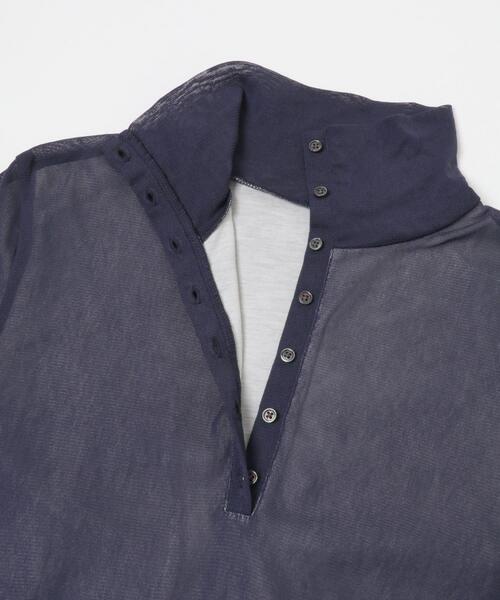 SENSE OF PLACE by URBAN RESEARCH（センスオブプレイスバイアーバンリサーチ）の「シアーレイヤードカットポロシャツ（その他トップス・レディース・ベージュ/ネイビー/ブラック・ONE）」の17枚目の写真