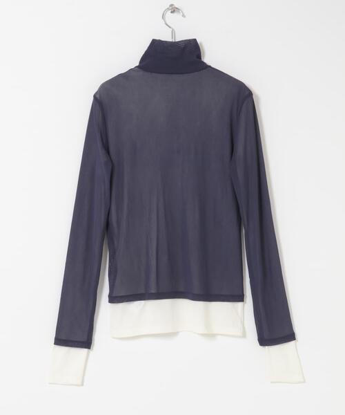 SENSE OF PLACE by URBAN RESEARCH（センスオブプレイスバイアーバンリサーチ）の「シアーレイヤードカットポロシャツ（その他トップス・レディース・ベージュ/ネイビー/ブラック・ONE）」の19枚目の写真