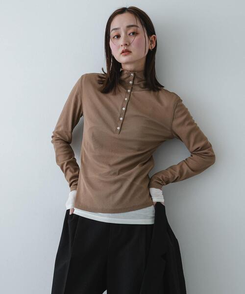 SENSE OF PLACE by URBAN RESEARCH（センスオブプレイスバイアーバンリサーチ）の「シアーレイヤードカットポロシャツ（その他トップス・レディース・ベージュ/ネイビー/ブラック・ONE）」の22枚目の写真