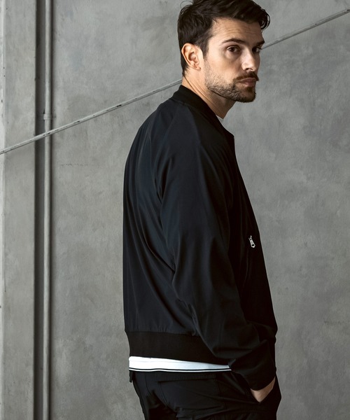 1PIU1UGUALE3  RELAX （ウノピゥウノウグァーレトレ リラックス）の「1PIU1UGUALE3 RELAX(ウノピゥウノウグァーレトレ リラックス)接触冷感 グレンチェック ナイロンブルゾン（ブルゾン・メンズ・ホワイト×ブラック/ブラック・L/M/S/XXL/XL）」の12枚目の写真