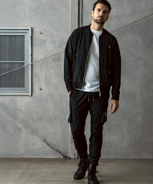 1PIU1UGUALE3  RELAX （ウノピゥウノウグァーレトレ リラックス）の「1PIU1UGUALE3 RELAX(ウノピゥウノウグァーレトレ リラックス)接触冷感 グレンチェック ナイロンブルゾン（ブルゾン・メンズ・ホワイト×ブラック/ブラック・L/M/S/XXL/XL）」の13枚目の写真