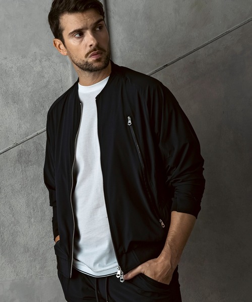 1PIU1UGUALE3  RELAX （ウノピゥウノウグァーレトレ リラックス）の「1PIU1UGUALE3 RELAX(ウノピゥウノウグァーレトレ リラックス)接触冷感 グレンチェック ナイロンブルゾン（ブルゾン・メンズ・ホワイト×ブラック/ブラック・L/M/S/XXL/XL）」の15枚目の写真