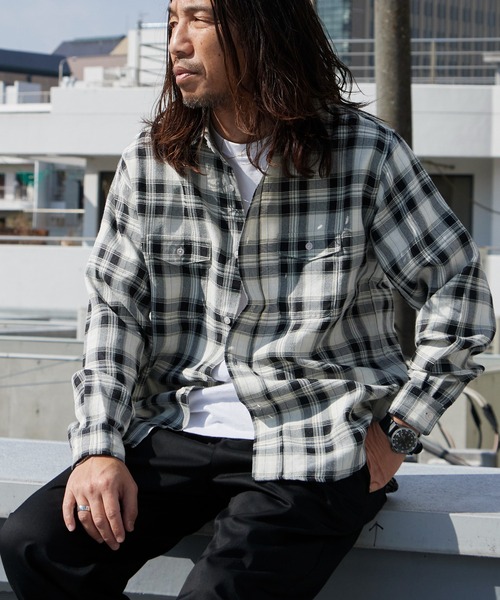 South2 West8 XL ネルシャツ ブラック/ホワイトチェック セール】WP WESTPOINT/ダブルピー ウエストポイント 限定 ダブル