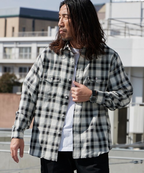 WP WESTPOINT(ダブルピーウエストポイント)の「WP WESTPOINT/ダブルピー ウエストポイント 限定 ダブルポケット チェックシャツ フランネルシャツ 秋 秋服 2026年秋冬(シャツ/ブラウス・メンズ・ブラック/ブルー・S/M/L/XL)」の5枚目の写真