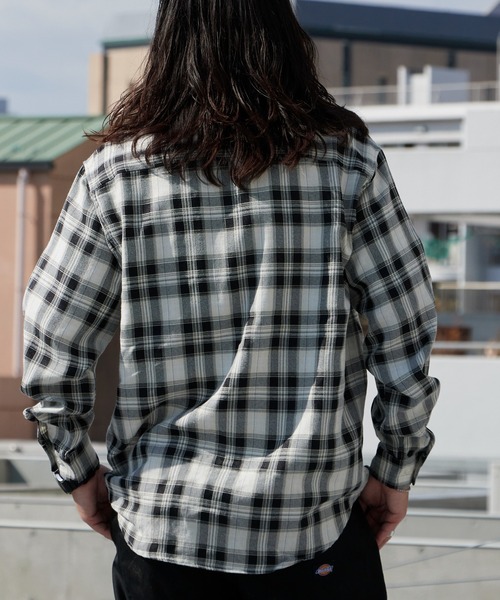 WP WESTPOINT(ダブルピーウエストポイント)の「WP WESTPOINT/ダブルピー ウエストポイント 限定 ダブルポケット チェックシャツ フランネルシャツ 秋 秋服 2026年秋冬(シャツ/ブラウス・メンズ・ブラック/ブルー・S/M/L/XL)」の8枚目の写真