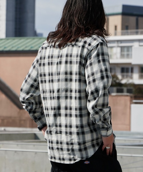WP WESTPOINT(ダブルピーウエストポイント)の「WP WESTPOINT/ダブルピー ウエストポイント 限定 ダブルポケット チェックシャツ フランネルシャツ 秋 秋服 2026年秋冬(シャツ/ブラウス・メンズ・ブラック/ブルー・S/M/L/XL)」の9枚目の写真