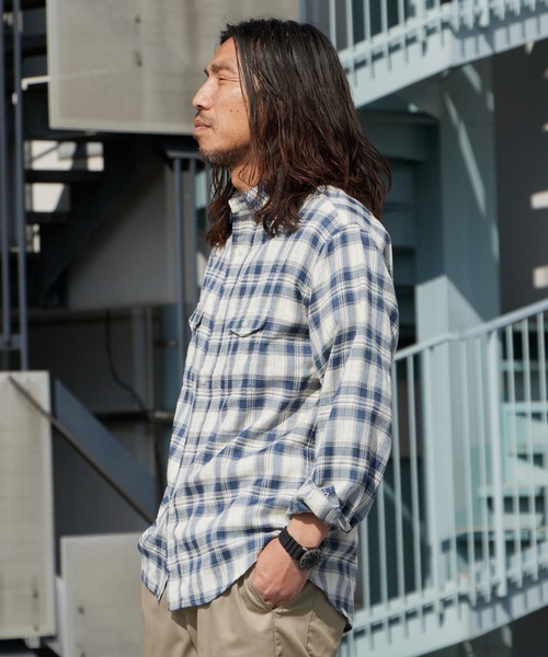 WP WESTPOINT(ダブルピーウエストポイント)の「WP WESTPOINT/ダブルピー ウエストポイント 限定 ダブルポケット チェックシャツ フランネルシャツ 秋 秋服 2026年秋冬(シャツ/ブラウス・メンズ・ブラック/ブルー・S/M/L/XL)」の18枚目の写真
