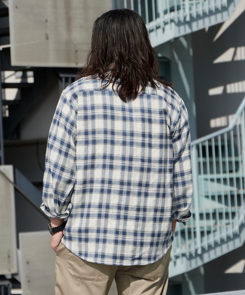 WP WESTPOINT(ダブルピーウエストポイント)の「WP WESTPOINT/ダブルピー ウエストポイント 限定 ダブルポケット チェックシャツ フランネルシャツ 秋 秋服 2026年秋冬(シャツ/ブラウス・メンズ・ブラック/ブルー・S/M/L/XL)」の19枚目の写真
