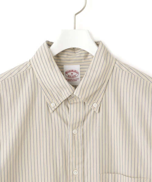 BROOKS BROTHERS（ブルックスブラザーズ）の「【Brooks Brothers（ブルックス ブラザーズ）】別注 STRIPE BD SHIRT（シャツ/ブラウス・レディース・ベージュ/サックスブルー/ブルー・FREE）」の12枚目の写真