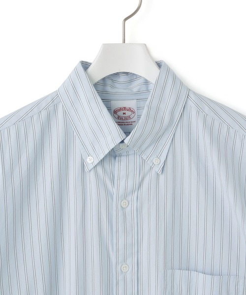 BROOKS BROTHERS（ブルックスブラザーズ）の「【Brooks Brothers（ブルックス ブラザーズ）】別注 STRIPE BD SHIRT（シャツ/ブラウス・レディース・ベージュ/サックスブルー/ブルー・FREE）」の14枚目の写真