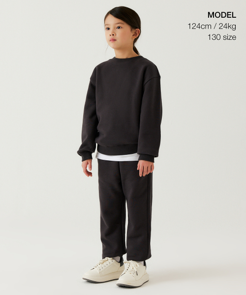 MUSINSA STANDARD KIDS（ムシンサスタンダードキッズ）の「起毛スウェットパンツ [ダークグレー]（スウェットパンツ・レディース・その他・100）」の2枚目の写真