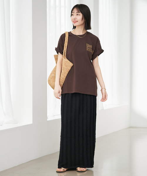 SLOBE IENA（スローブイエナ）の「《追加》1ST ETOILE Tシャツ（Tシャツ/カットソー・レディース・グレー/ブラウン・FREE）」の7枚目の写真