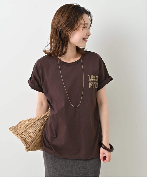 SLOBE IENA（スローブイエナ）の「《追加》1ST ETOILE Tシャツ（Tシャツ/カットソー・レディース・グレー/ブラウン・FREE）」の16枚目の写真