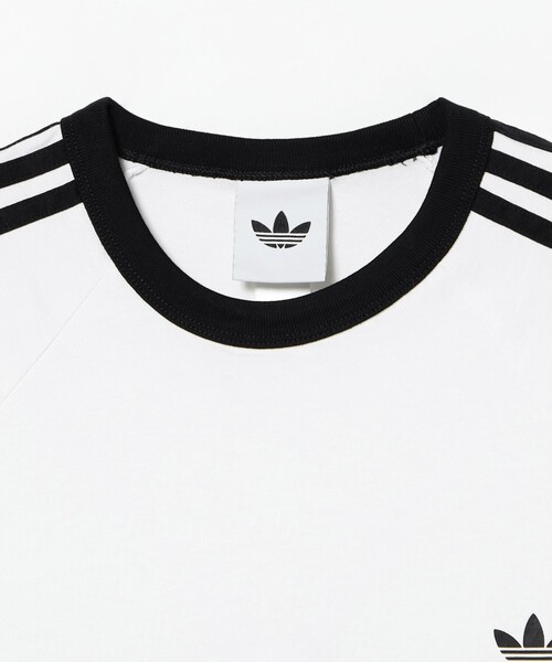 adidas(アディダス)の「adidas / Adicolor Three Stripes Slim Ringer T-Shirt(Tシャツ/カットソー・メンズ・ホワイト/ブラック・M/L/XL)」の10枚目の写真