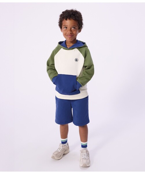 PETIT BATEAU(プチバトー)の「スウェットフーディー(パーカー・キッズ・ホワイト系その他・5YEAR/4YEAR)」の1枚目の写真
