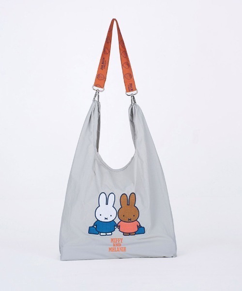 Dick Bruna(ディックブルーナ)の「Dick Bruna ストラップ付き ショッパーバッグ(エコバッグ/サブバッグ・レディース・グレー系/ピンク系/アイボリー系・FREE)」の1枚目の写真