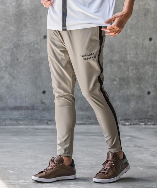 1minute 1second（ワンミニットワンセカンド）の「mp14694-twill stretch line pants スキニーパンツ(1M26N140)（その他パンツ・メンズ・チャコール/ブラック/グレイッシュベージュ・XL/L/M/S）」の4枚目の写真