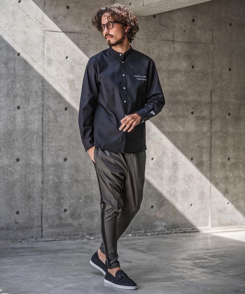 1minute 1second（ワンミニットワンセカンド）の「mp14694-twill stretch line pants スキニーパンツ(1M26N140)（その他パンツ・メンズ・チャコール/ブラック/グレイッシュベージュ・XL/L/M/S）」の15枚目の写真