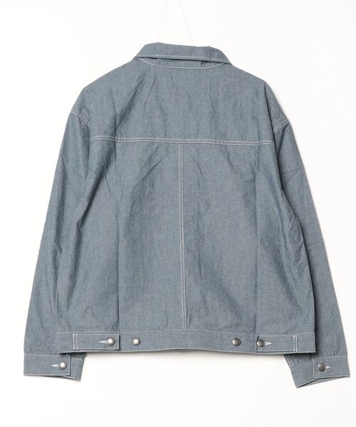 BIG MIKE(ビッグマイク)の「BIG MIKE Chambray Short Jacket シャンブレー ショートジャケット(その他アウター・メンズ・ブラック/ダークインディゴブルー・XL/L/M)」の3枚目の写真