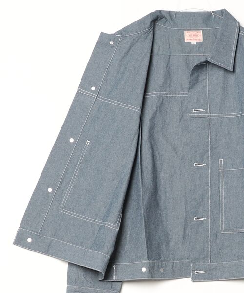 BIG MIKE(ビッグマイク)の「BIG MIKE Chambray Short Jacket シャンブレー ショートジャケット(その他アウター・メンズ・ブラック/ダークインディゴブルー・XL/L/M)」の4枚目の写真