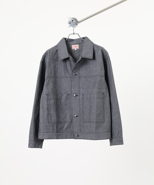 BIG MIKE(ビッグマイク)の「BIG MIKE Chambray Short Jacket シャンブレー ショートジャケット(その他アウター・メンズ・ブラック/ダークインディゴブルー・XL/L/M)」の5枚目の写真