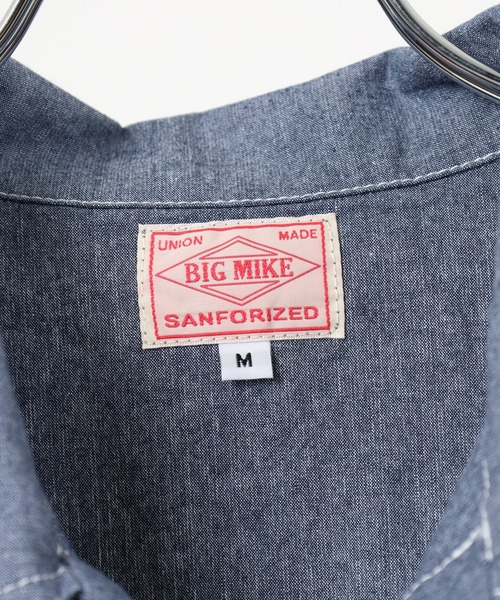 BIG MIKE(ビッグマイク)の「BIG MIKE Chambray Short Jacket シャンブレー ショートジャケット(その他アウター・メンズ・ブラック/ダークインディゴブルー・XL/L/M)」の7枚目の写真