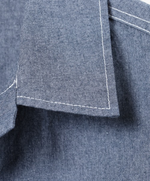 BIG MIKE(ビッグマイク)の「BIG MIKE Chambray Short Jacket シャンブレー ショートジャケット(その他アウター・メンズ・ブラック/ダークインディゴブルー・XL/L/M)」の8枚目の写真