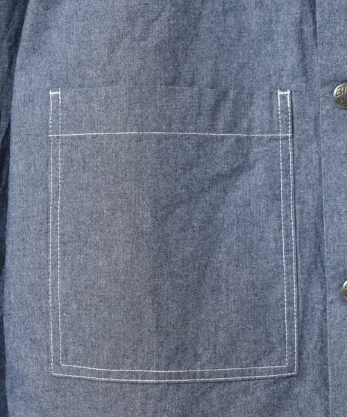 BIG MIKE(ビッグマイク)の「BIG MIKE Chambray Short Jacket シャンブレー ショートジャケット(その他アウター・メンズ・ブラック/ダークインディゴブルー・XL/L/M)」の10枚目の写真