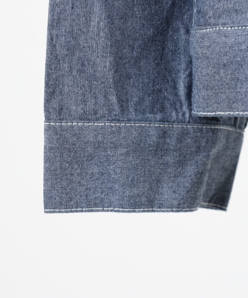 BIG MIKE(ビッグマイク)の「BIG MIKE Chambray Short Jacket シャンブレー ショートジャケット(その他アウター・メンズ・ブラック/ダークインディゴブルー・XL/L/M)」の11枚目の写真