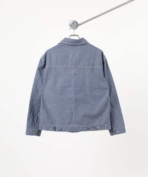 BIG MIKE(ビッグマイク)の「BIG MIKE Chambray Short Jacket シャンブレー ショートジャケット(その他アウター・メンズ・ブラック/ダークインディゴブルー・XL/L/M)」の12枚目の写真