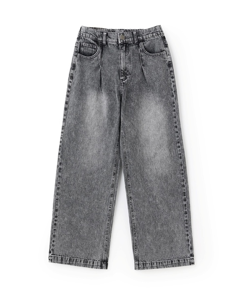 LOVETOXIC（ラブトキシック）の「【LTXC】【セット可】タックワイドデニムパンツ（デニムパンツ・キッズ・グレー/サックスブルー/ブラウン・M:150cm/130cm/L:160cm/S:140cm）」の19枚目の写真