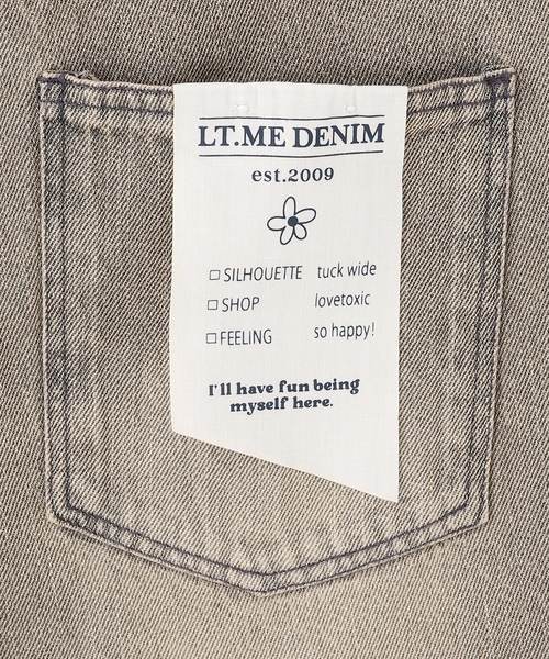 LOVETOXIC（ラブトキシック）の「【LTXC】【セット可】タックワイドデニムパンツ（デニムパンツ・キッズ・グレー/サックスブルー/ブラウン・M:150cm/130cm/L:160cm/S:140cm）」の11枚目の写真