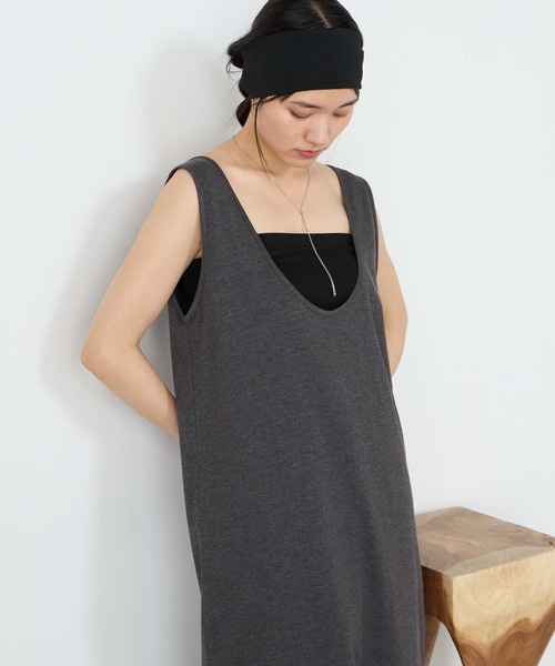 forksy.(フォルクシー)の「【forksy.】アメスリ レイヤード ワンピース&タンクトップセット / UVカット・汗ジミ防止(ワンピース・レディース・ブラック/チャコールグレー/ブラウン・FREE)」の20枚目の写真