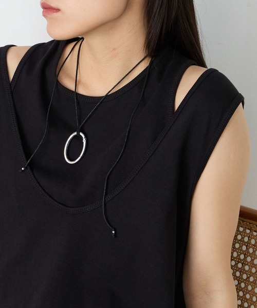 forksy.(フォルクシー)の「【forksy.】アメスリ レイヤード ワンピース&タンクトップセット / UVカット・汗ジミ防止(ワンピース・レディース・ブラック/チャコールグレー/ブラウン・FREE)」の12枚目の写真