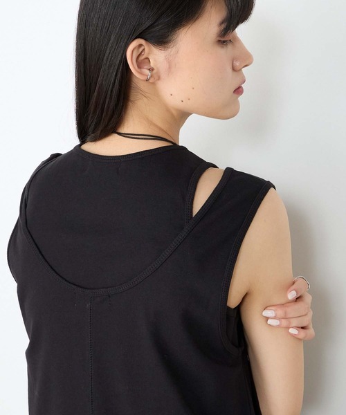 forksy.(フォルクシー)の「【forksy.】アメスリ レイヤード ワンピース&タンクトップセット / UVカット・汗ジミ防止(ワンピース・レディース・ブラック/チャコールグレー/ブラウン・FREE)」の14枚目の写真