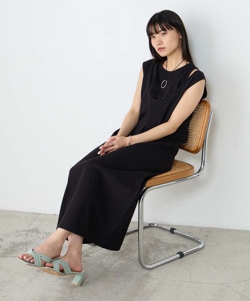 forksy.(フォルクシー)の「【forksy.】アメスリ レイヤード ワンピース&タンクトップセット / UVカット・汗ジミ防止(ワンピース・レディース・ブラック/チャコールグレー/ブラウン・FREE)」の19枚目の写真